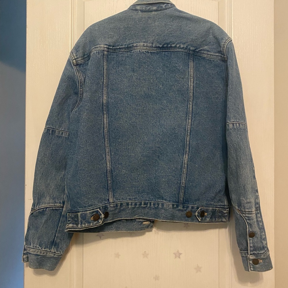 Vintage 70’s-90’s Calvin Klein Sz L Men’s Denim Jean Jacket W/ Elbow Patches - Picture 2 of 9
